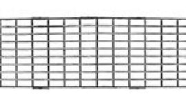 1967 GRILLE RS black without silver trim