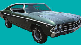 1969 Chevelle SS Stripe kit Black