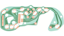 1978-79 Firebird printed Circuit 2nd Design With Gauges, Tach And Clock