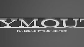 1970 Plymouth Barracuda grill emblem