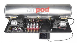 RidePro E5 Air Ride Suspension Control System | 5 Gallon Dual Compressor AirPod – 1/4″ Valves
