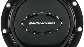 Pro-Style Horn Button - Rivet / Black Anodized / Black Logo