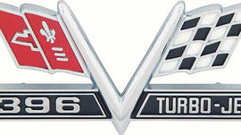 1967 Camaro SS, 1965-67 Impala "396 V-Flag" Front Fender Emblem