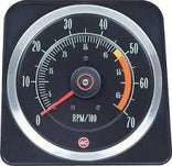 1969 camaro tachometer 5000 redline