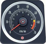 1969 camaro tachometer 6000 redline