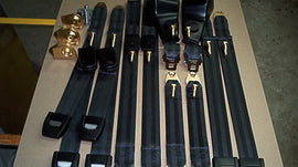 Mopar Seat Belt restored set '71 'Cuda Red
