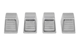temperature control knob set chrome