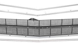 Grille Kit, 1969 Chevelle & El Camino Non-Ss (Deluxe) w/Center Molding, w/Headlight Bezels
