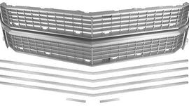Grille Kit, 1970 Chevelle & El Camino (Deluxe) Malibu, w/Headlight Bezels