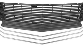 Grille Kit, 1971 Chevelle & El Camino (Deluxe) SS, w/Headlight Bezels