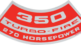 350 270-HP Turbo-Fire Air Cleaner Decal (OE#3995661)