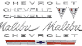 Nameplate Kit, 1964 Chevelle 283 Malibu