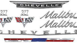 Nameplate Kit, 1966 Chevelle 327 Malibu