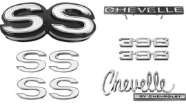 Nameplate Kit, 1970 Chevelle SS396 w/o Cowl Induction