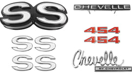 Nameplate Kit, 1970 Chevelle SS454 w/o Cowl Induction