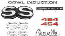 Nameplate Kit, 1970 Chevelle SS454 w/Cowl Induction