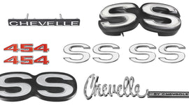 Nameplate Kit, 1971 Chevelle SS454 w/o Cowl Induction