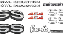Nameplate Kit, 1971 Chevelle SS454 w/Cowl Induction