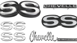 Nameplate Kit, 1972 Chevelle SS350/396 w/o Cowl Induction