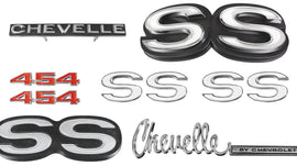 Nameplate Kit, 1972 Chevelle SS454 w/o Cowl Induction