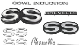 Nameplate Kit, 1972 Chevelle SS350/396 w/Cowl Induction