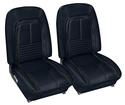 1967 Camaro Coupe / Convertible Black Front Only Deluxe Bucket Seat Upholstery