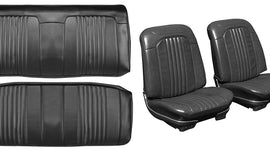 Chevelle Seat Upholstery, 1971-72 Reproduction Vinyl Buckets w/Convertible Rear