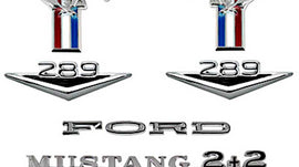 1965-66 V8 Fastback Emblem Kit