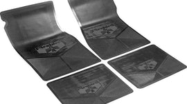 1967-69 Firebird Black Vinyl 4 Piece Floor Mat Set With "Firebird" Script And Bird Logo