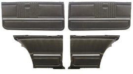 1967 Camaro standard pre-assembled door panel set Black front & rear