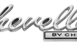 Emblem, 1969 Trunk Lid "Chevelle by Chevrolet" Chevelle
