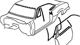 1967 Camaro / Firebird Coupe Weatherstrip Kit with OEM Style Windowfelt Kit (round chrome bead)